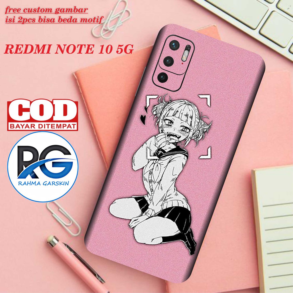 GARSKIN REDMI NOTE 10 5G MOTIF ANIME - FREE CUSTOM ISI 2PCS