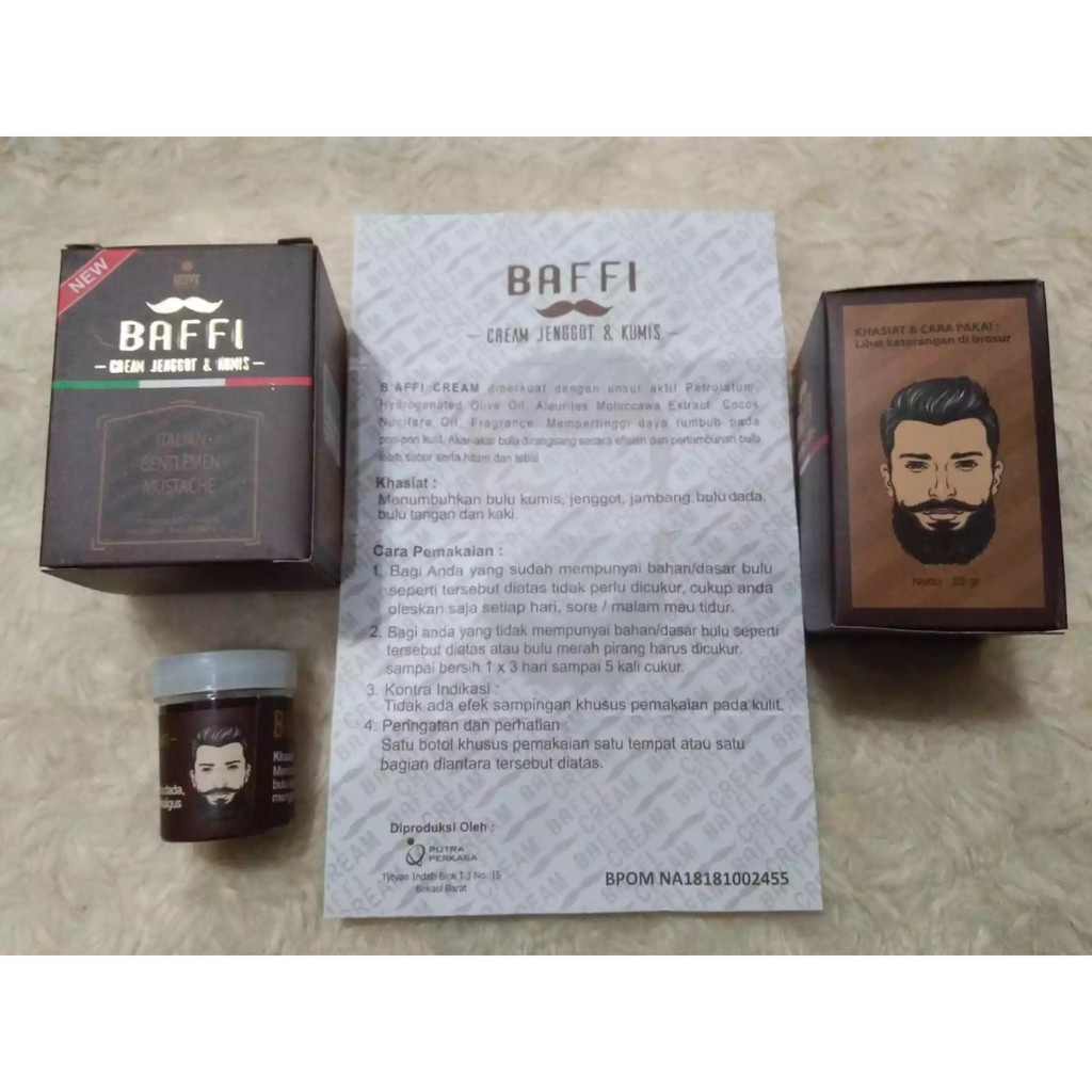 New !!  Baffi Cream It@lian Gantlemen Mustache / Penumbuh Kumis &amp; Jenggot (BPOM)