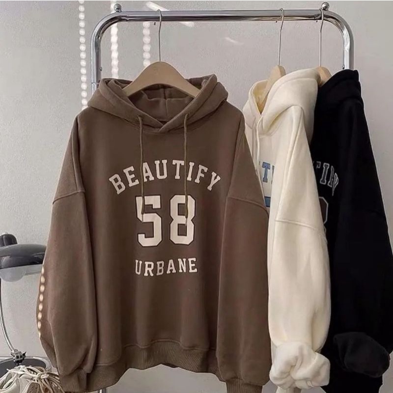 Beautify Urbane Hoodie Sweater Oversize | Sweater Size M.L.XL Sweatshirt | Ootd Pakaian Wanita