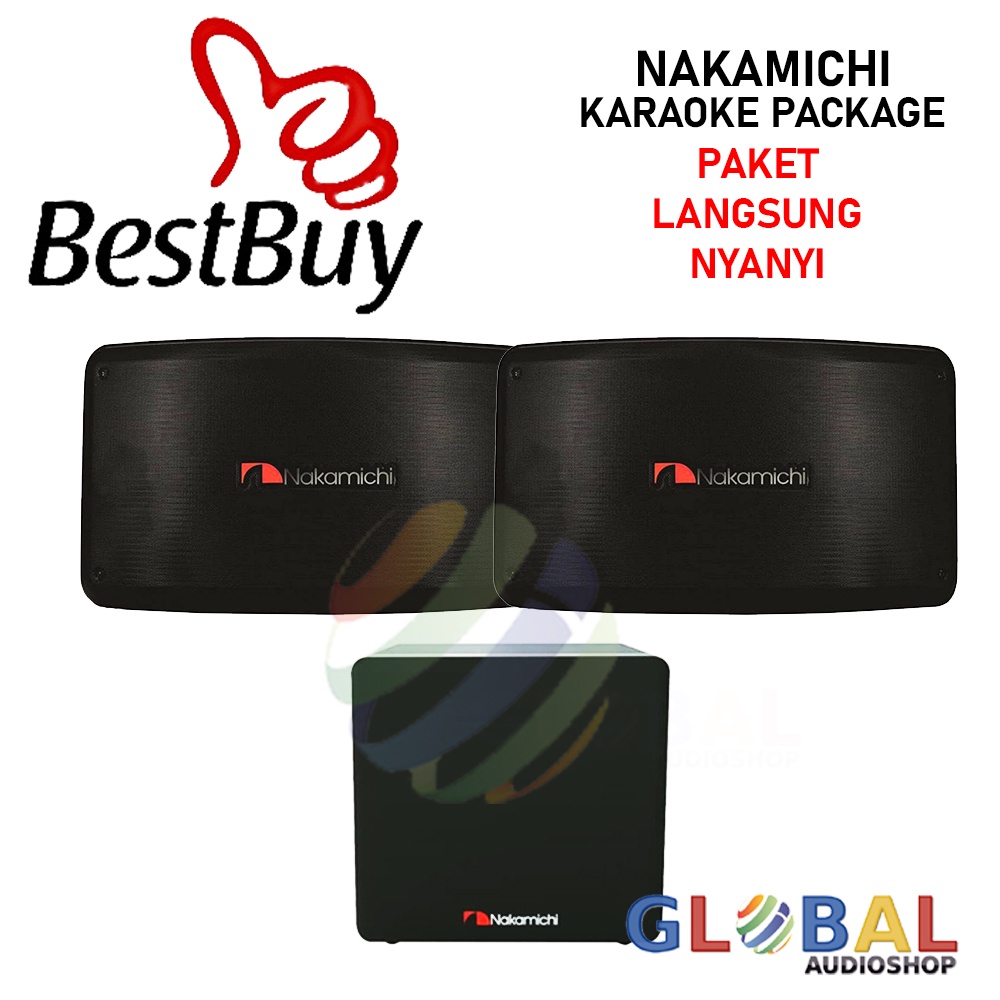 Nakamichi Karaoke Paket Lengkap Siap Nyanyi NKX 55 Mic Ampli Sub Touchscreen NKX55