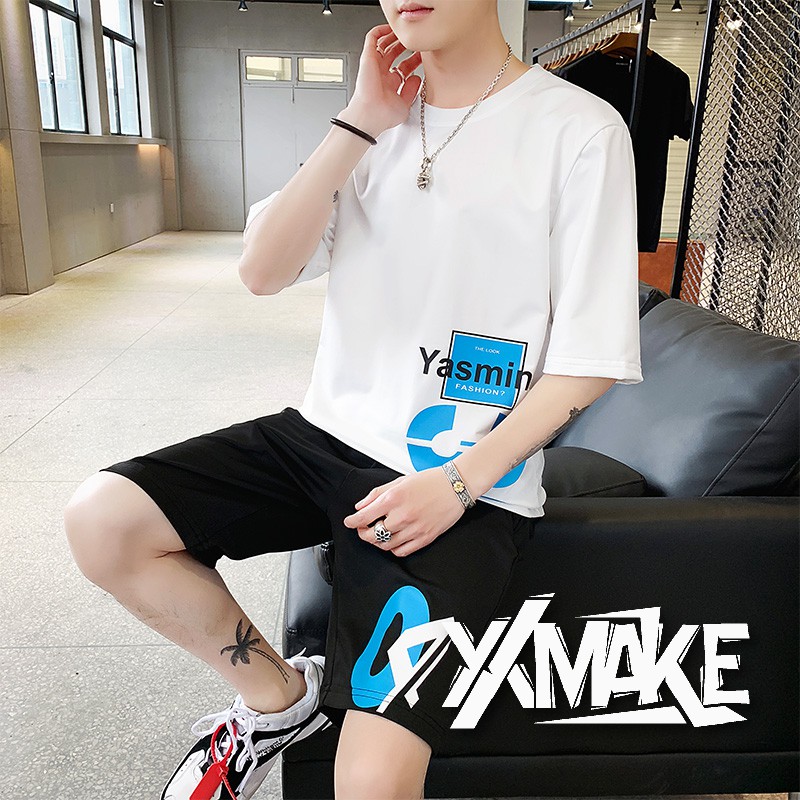 XXMAKE XXC142+XXSP115  Ori Kaos + Celana Distro Cowok Polos koko