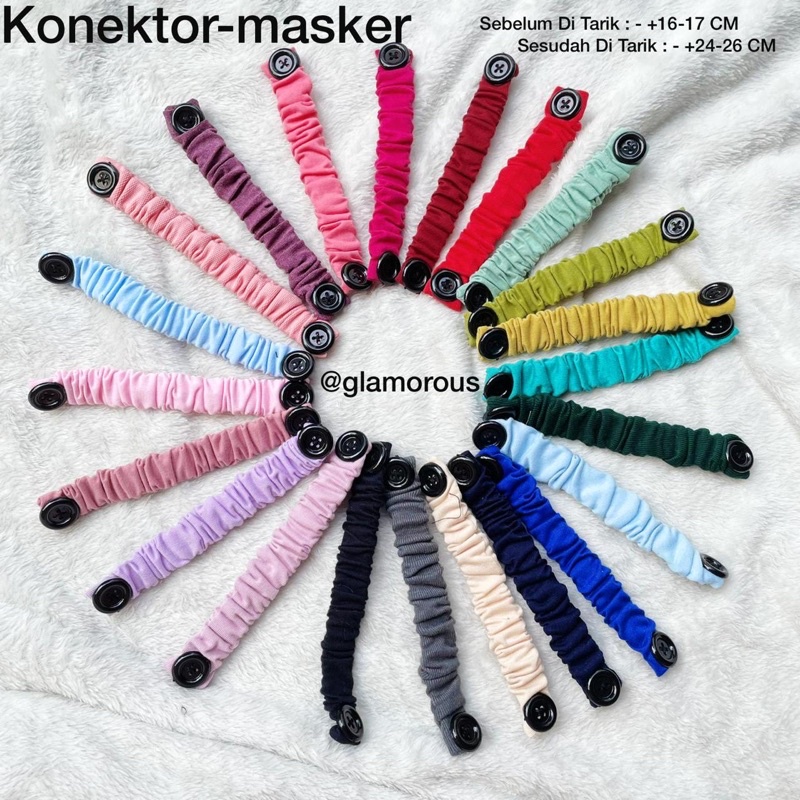 Konektor Hijab isi 12| Tali Pengikat Masker RANDOM utk Hijab SUPER PROMO