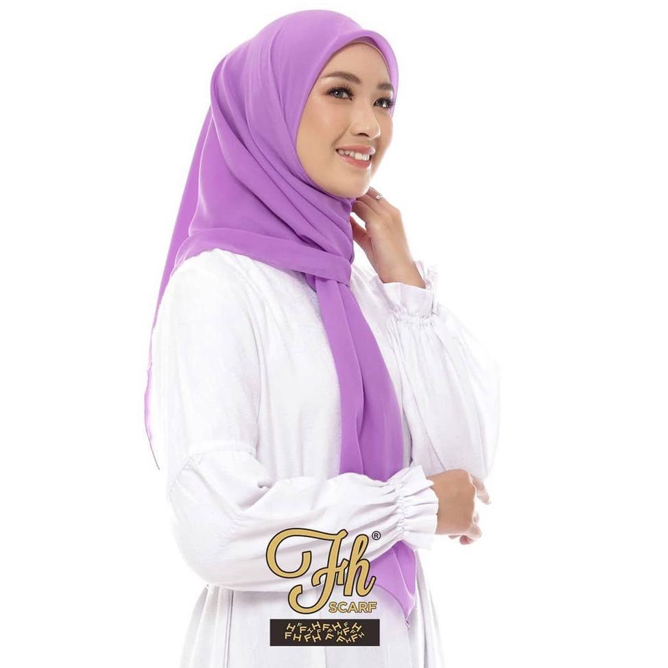 kerudung jiilbab / hijab segi empat bahan bella square polos jahit tepi neci murah premium warna hij