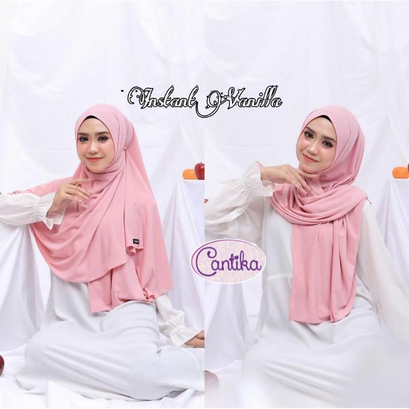 PROMO MANTUL SALE!  Instan Pashmina Vanilla Ori Cantika Hijab