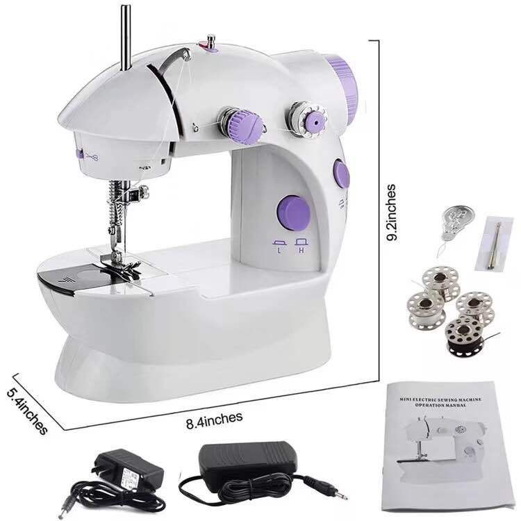 HOVELSHOP Mini Sewing Machine Portable Mesin Jahit Mini SM 202A Portable