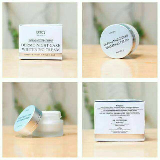 ERTOS NIGHT CREAM WHITENING ORIGINAL- PENCERAH DAN PELEMBAB