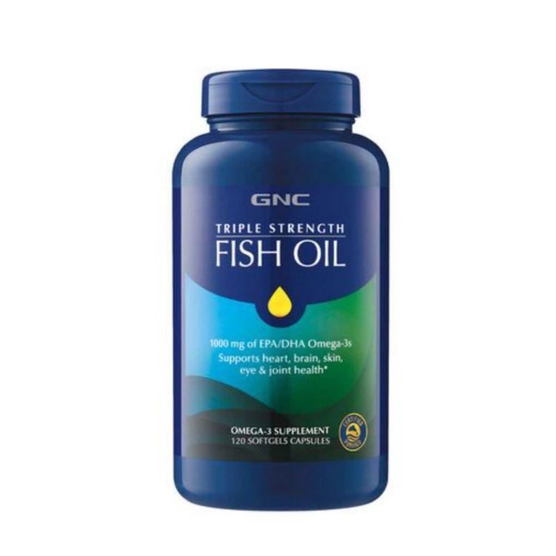 GNC tripel stright fish oil omega 3 suplemen