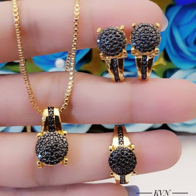 Xuping set perhiasan lapis emas 24k 1106g