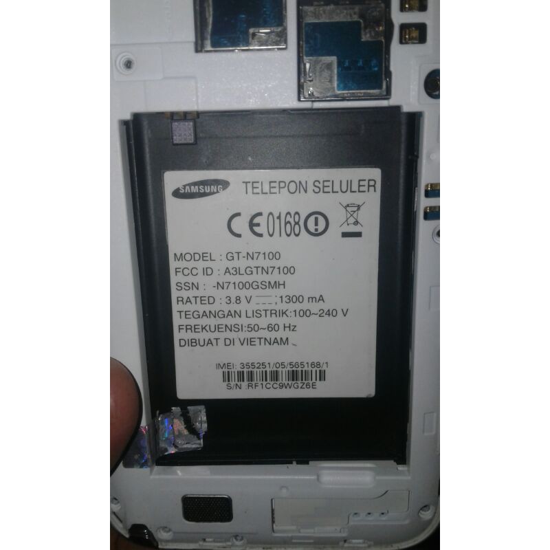 LCD TOUCHSCREEN SAMSUNG GT-N7100 FULLSET ORIGINAL