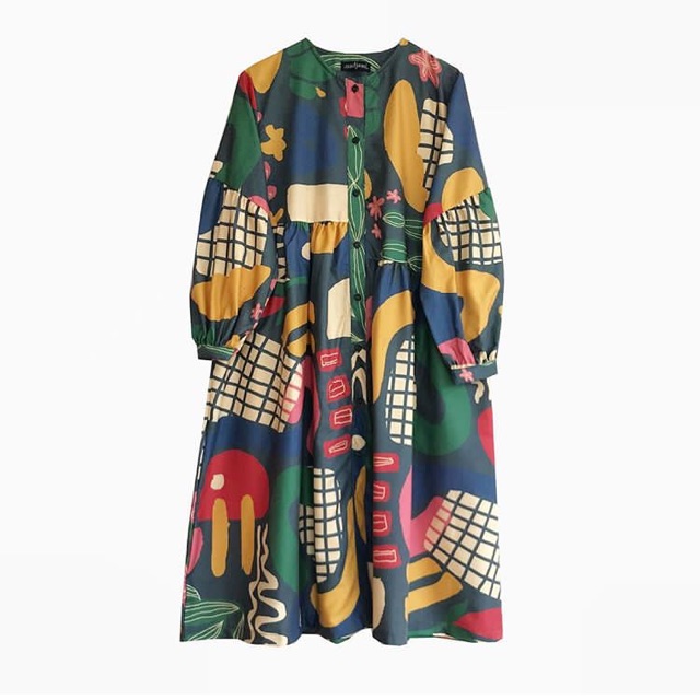 Tine dress navy nadjani