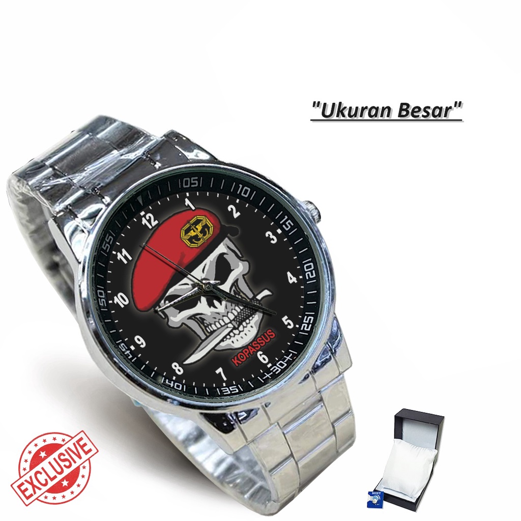 Jam Tangan Rantai Couple BARET MERAH KOPASSUS -06 (Special)