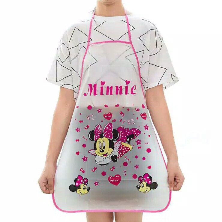 Celemek Apron Masak Dapur Anti Tahan Air Waterproof Jumbo Transparan Bayi Anak Unik Plastik Lucu