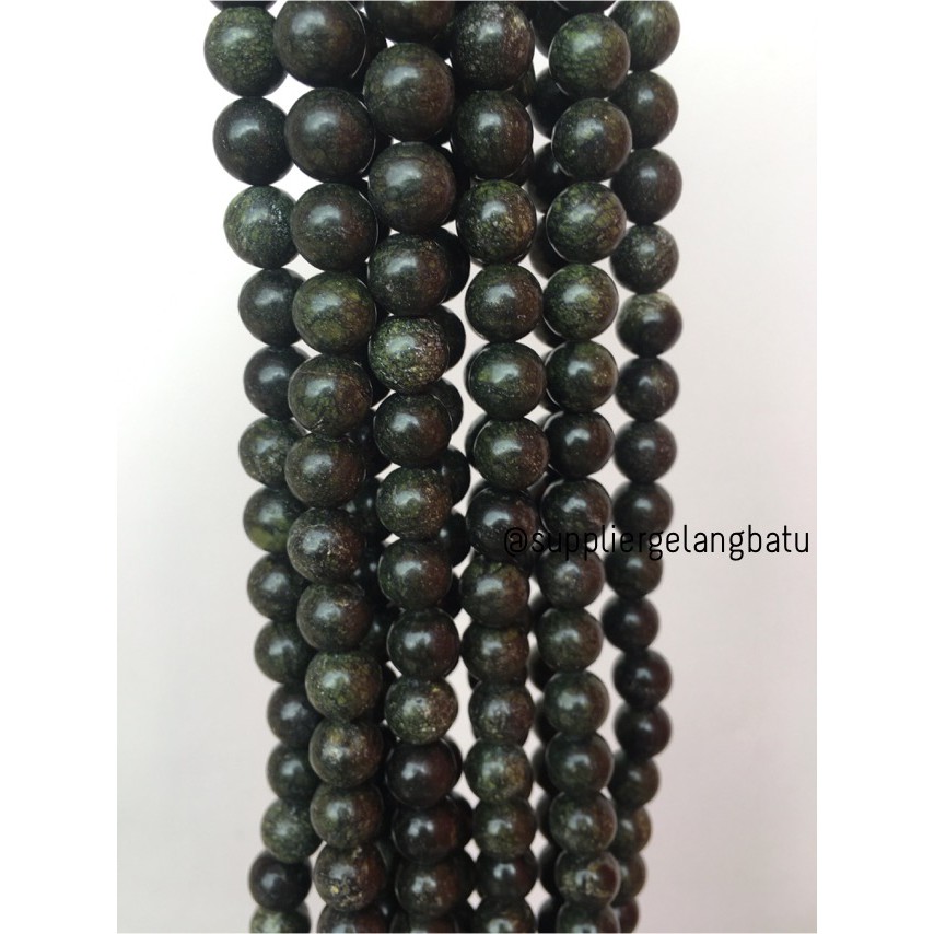 Black Jade 10mm magnetic bahan gelang kalung kesehatan premium akik aksesoris fashion beads craft