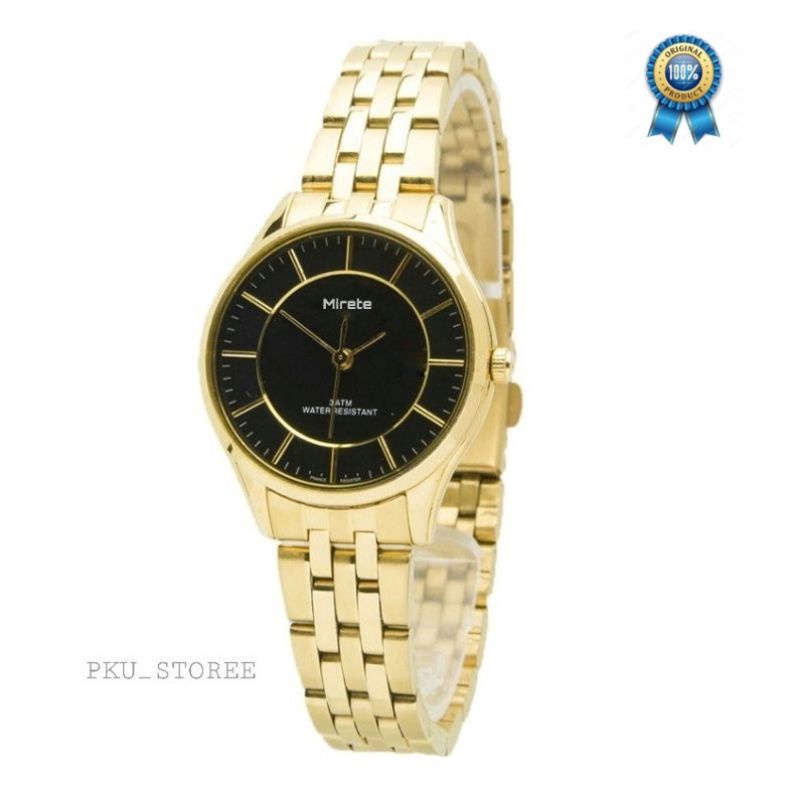 JAM TANGAN WANITA MURNI STAINLIS STEL ANTI KARAT JAM TANGAN WANITA TAHAN AIR MIRETE ORIGINAL WATER RESISTANT JAM TANGAN CEWEK JAM TANGAN WANITA IMPORT jam tangan wanita warna gold model jam tangan cewek mirete original