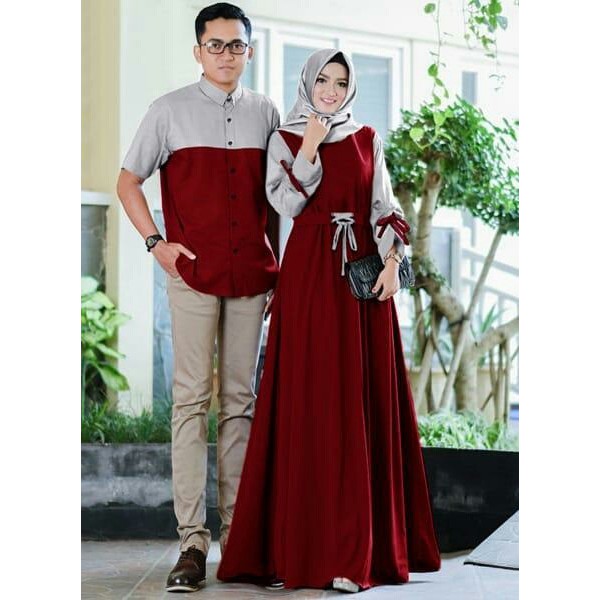 WAH Fashion Gamis Couple Fredella balotelly Full Terbaru Distro Jakarta Bandung Promo TANPA PASHMINA