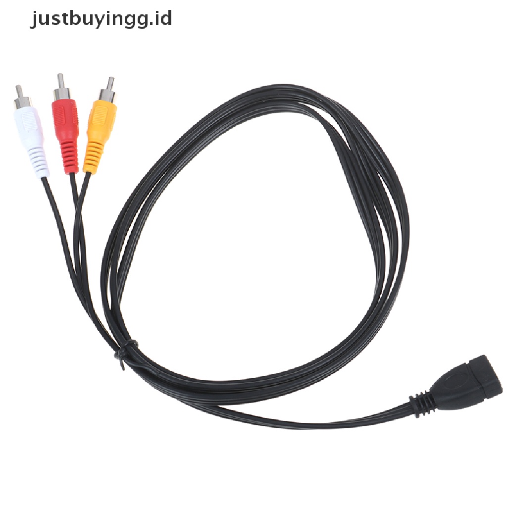 [justbuyingg.id] 5feet/1.5m usb 2.0 female to 3 rca male video a/v camcorder adapter cable ID