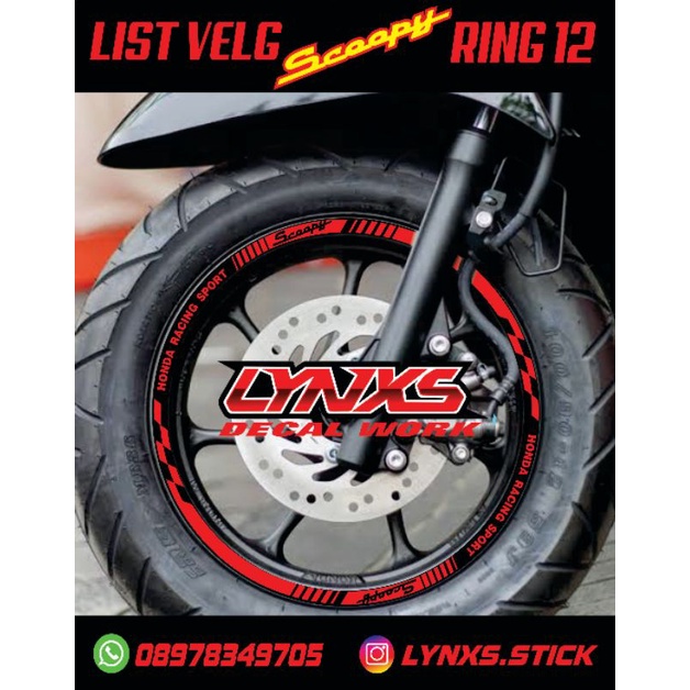 list velg Honda Scoopy ring 12