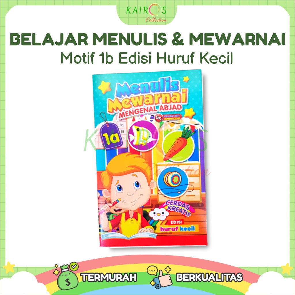 Buku Belajar Anak Menulis &amp; Mewarnai Mengenal Abjad