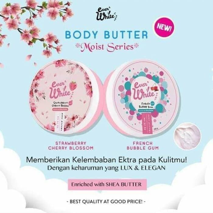 

Ever White Body Butter BPOM / STRAWBERRY/BUBBLEGUM STOCKTERBATAS