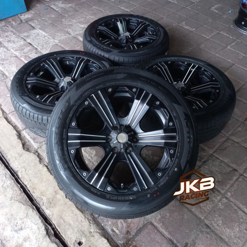 VELG MOBIL RACING BEKAS | EMR RING 20 LUBANG 6X139 + BAN 275/55 R20 ACCELERA