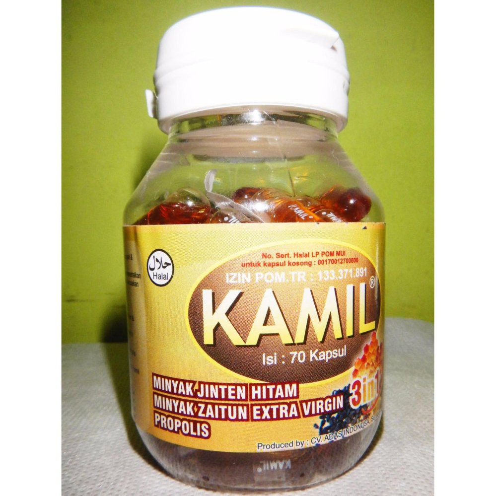 KAMIL 3 in 1 (Habbatussauda'/Jintan Hitam  Zaitun  Propolis) 70 kapsul