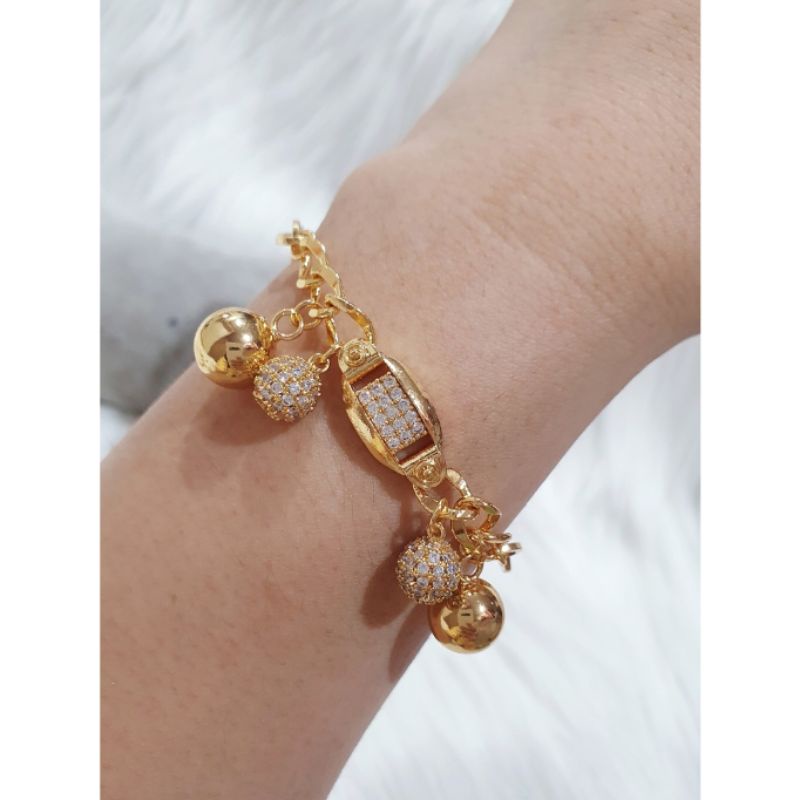 Gelang Premium Quality lapis emas  Gelang  Krincingan Gold mirip emas asli anti karat anti alergi 9283