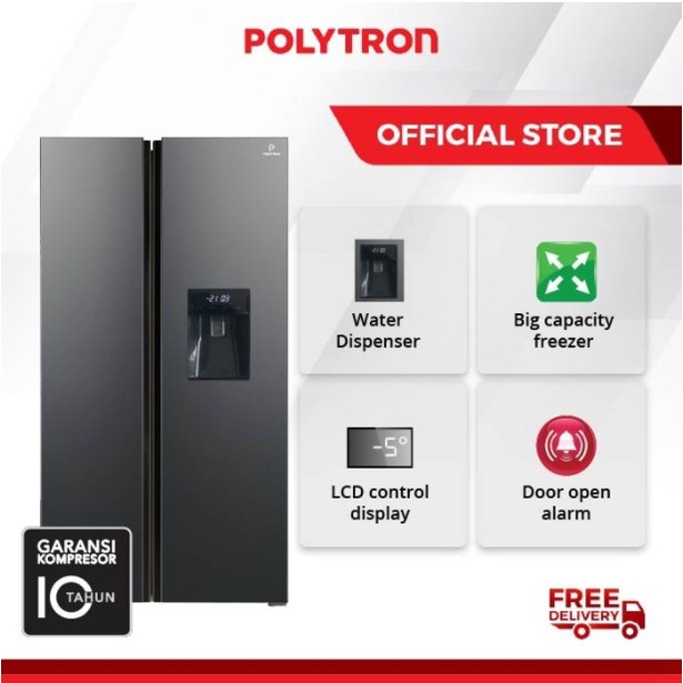 Polytron Kulkas Side By Side 450L INVERTER PRS 480X PRS 480 Belleza