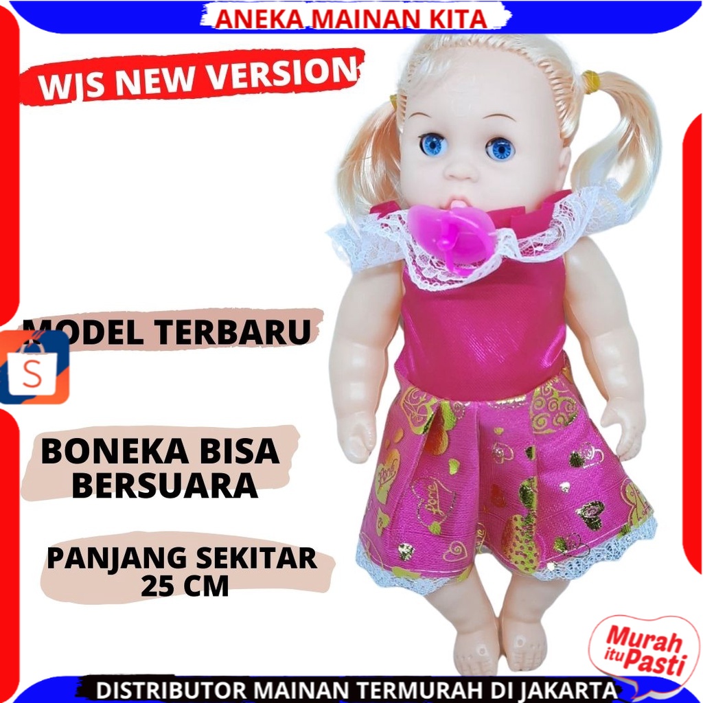 Mainan Anak Boneka Nangis Empeng ukuran BESAR 25cm - Boneka Bisa Menangis Terbaru Model Cantik