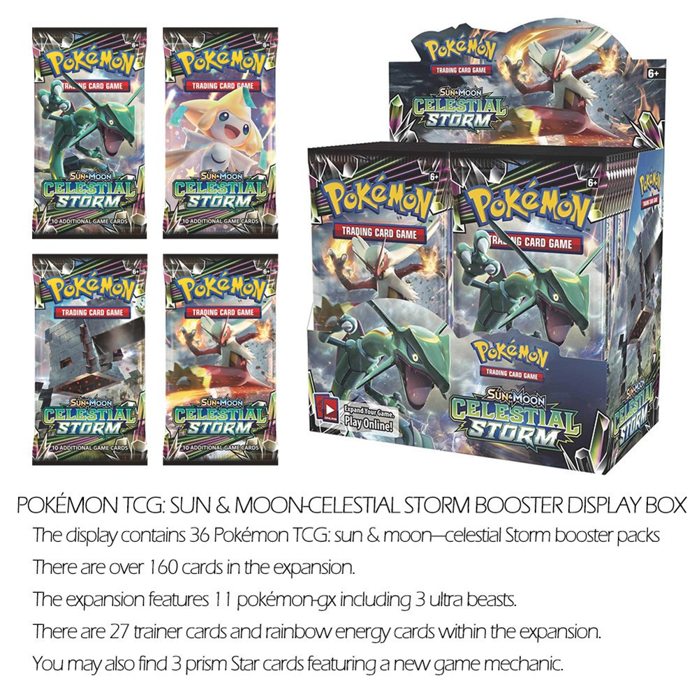 Pokemon TCG Sun & Moon Celestial Storm Sealed Booster Packs All 4 ...