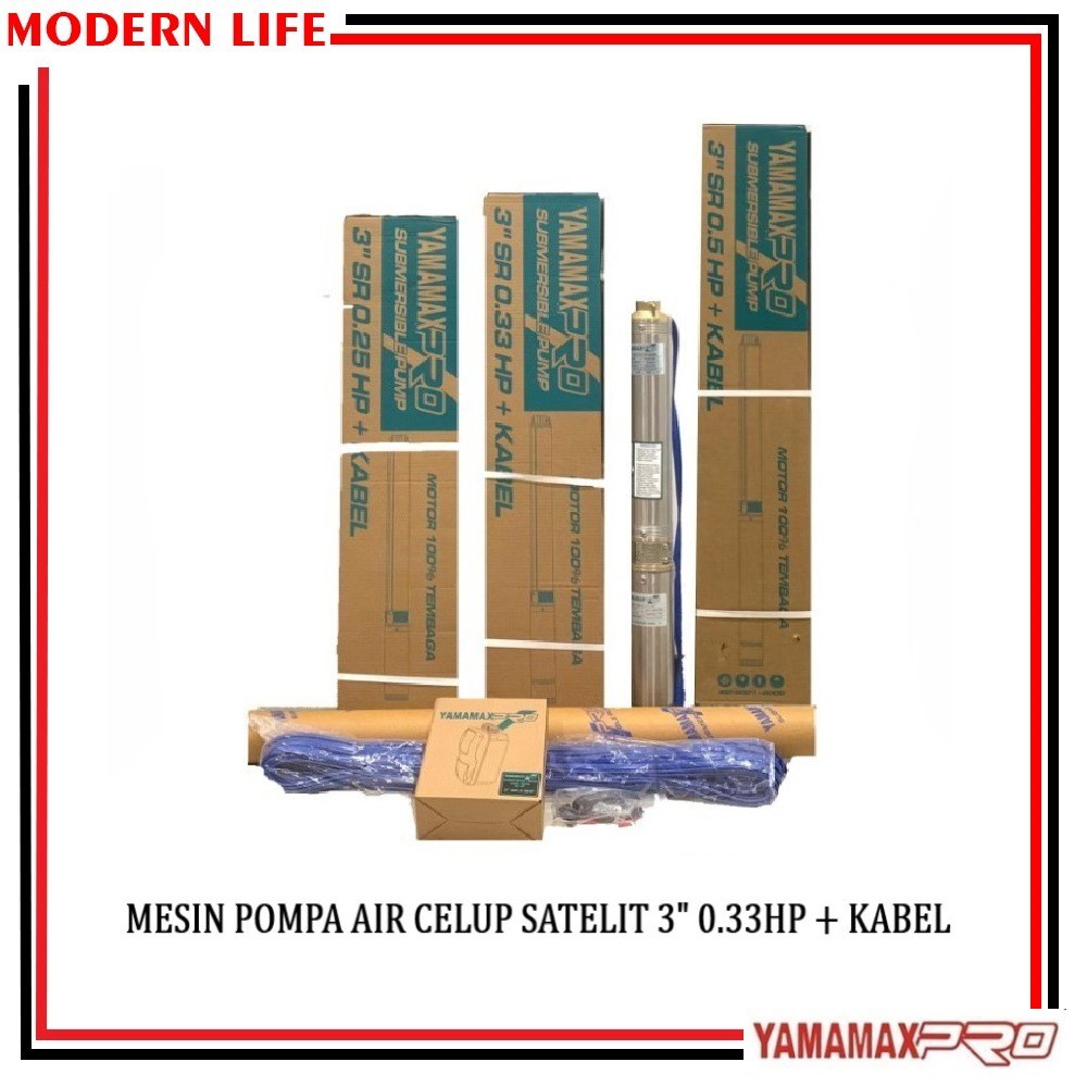 Mesin Air Pompa Satelit 3inch 0,33 HP / Submersible Pump / Pompa Sibel