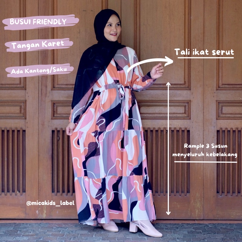 GAMIS COUPLE GAMIS MUSLIM IBU DAN ANAK [Harga Terpisah] Amora