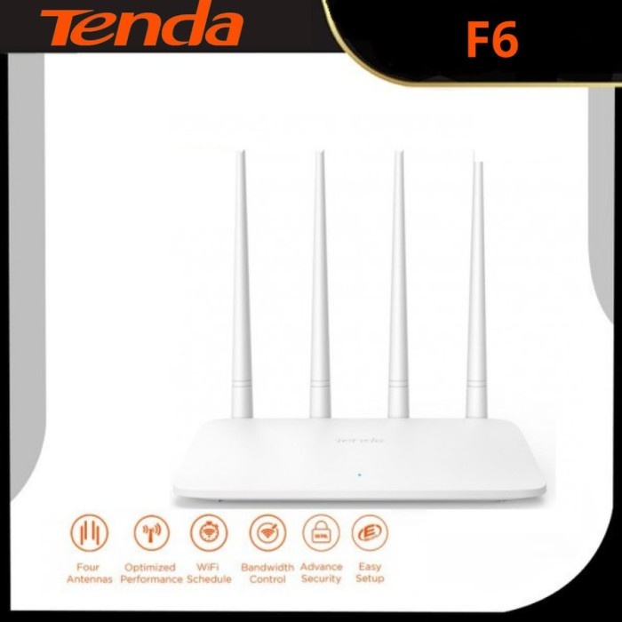 Tenda F6 Wireless Router 4 Antena