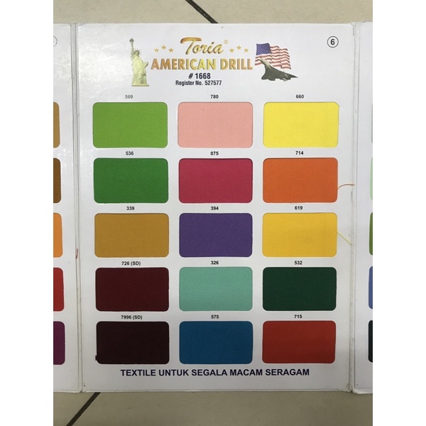 Katun drill/American drill/Hitam