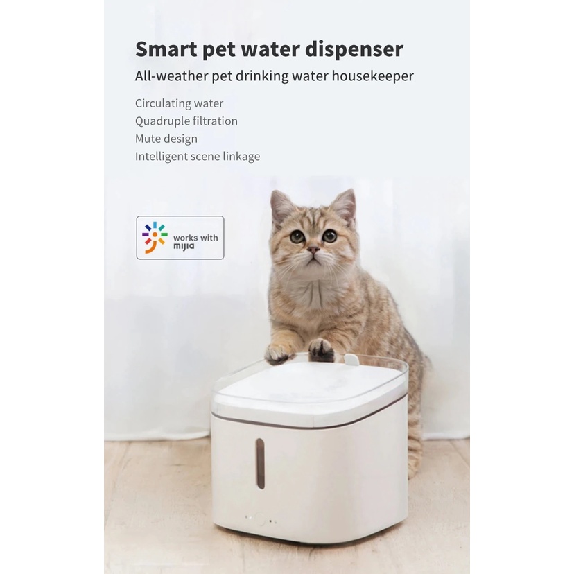 XIAOMI MIJIA Smart Automatic Pet Water Dispenser 2L - XWWF01MG - Dispenser Air Otomatis 2 Liter untuk Anjing dan Kucing