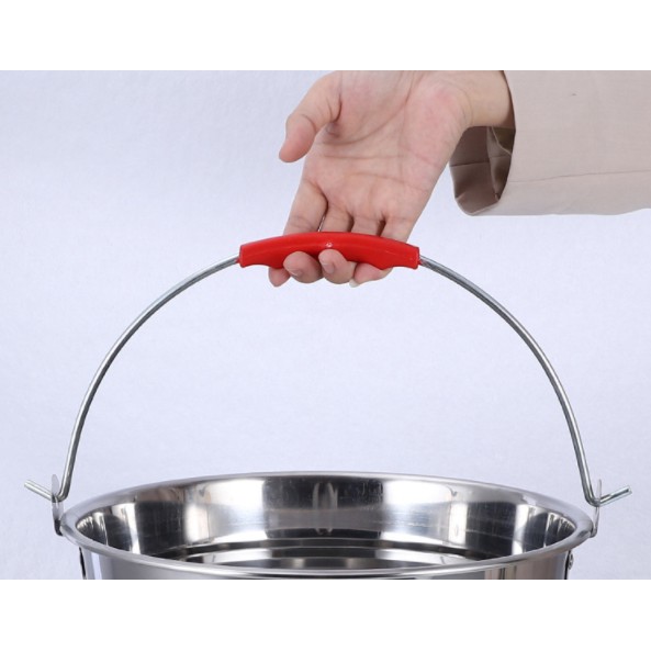 Ember Stainless dengan Handle 22 CM Isi Air 5L, 24CM Isi Air 6L, 26CM Isi Air 7L