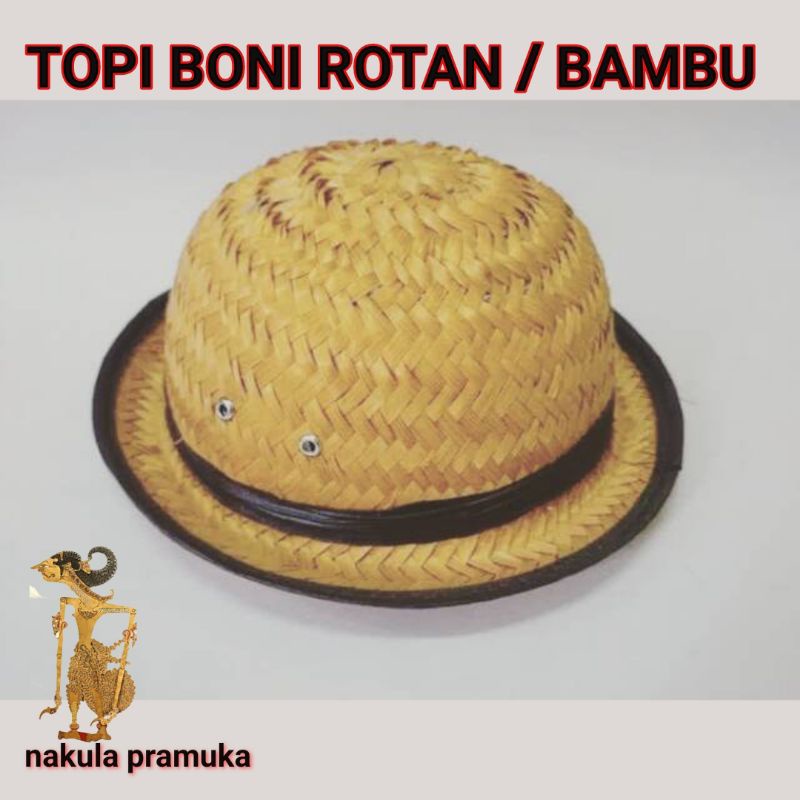 TOPI BONI TOPI PRAMUKA ROTAN / BAMBU