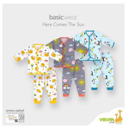 VELVET JUNIOR - SETELAN BAJU BAYI BARU LAHIR COME THE SUN SERIES - BAJU BAYI NEWBORN VELVET JUNIOR