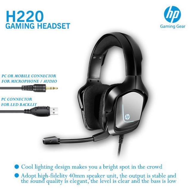 Headset Gaming HP H220