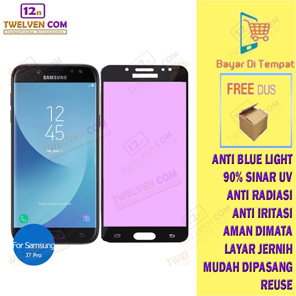 ANTI BLUE TEMPERED GLASS BLUE LIGHT Samsung J2 Prime J2 Pro 2018 J3 Pro 2017 J4 J4 Plus J5 Prime J5 Pro J6 Plus J7 Prime Pro