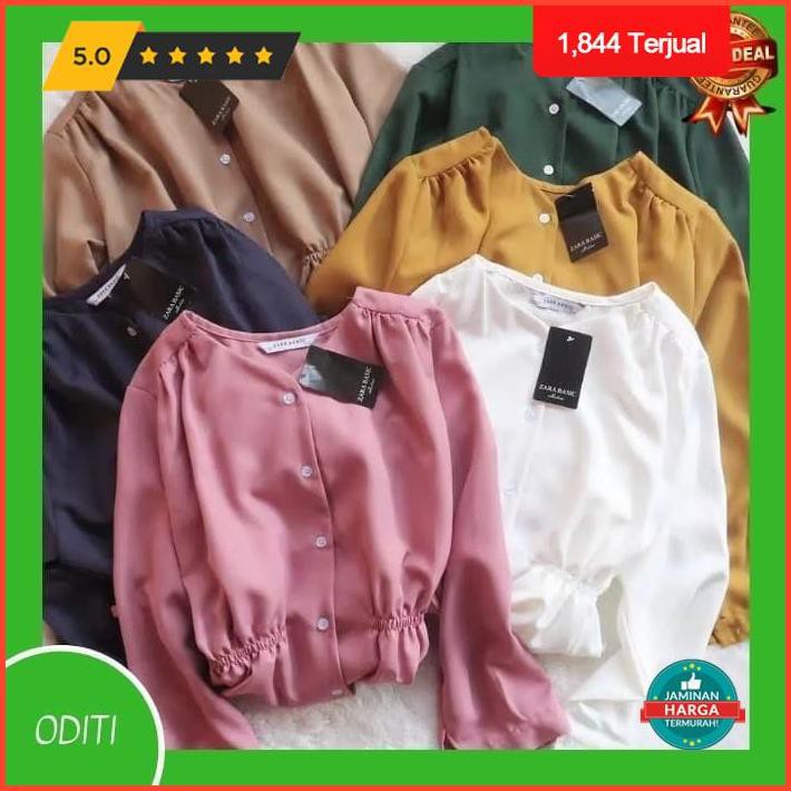Baju Wanita Blouse / Atasan Wanitatwiscone 353 - Hijau Botol Terlaris