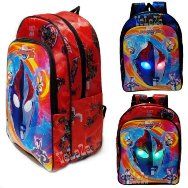 Tas Ransel Anak Laki-Laki Karakter LED Ultraman