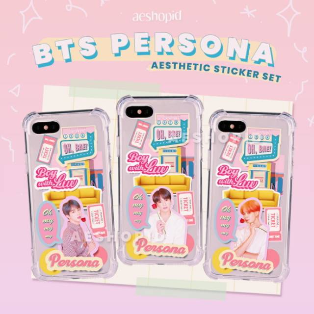 (BT-007) BTS Persona DIY Sticker set Boy with Luv case hp tumblr aesthetic kpop bangtan stiker estetik hias deco