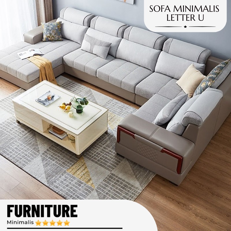 Sofa Minimalis Modern Leter U Kursi Tamu Minimalis Ruang Tamu