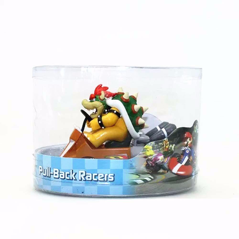 [Elegan] Super Mario Anime Kart Pull Back Cars Bowser Figure Action Figure Mainan Jamur Luigi Model Monyet PVC Monkey Dragon Kart