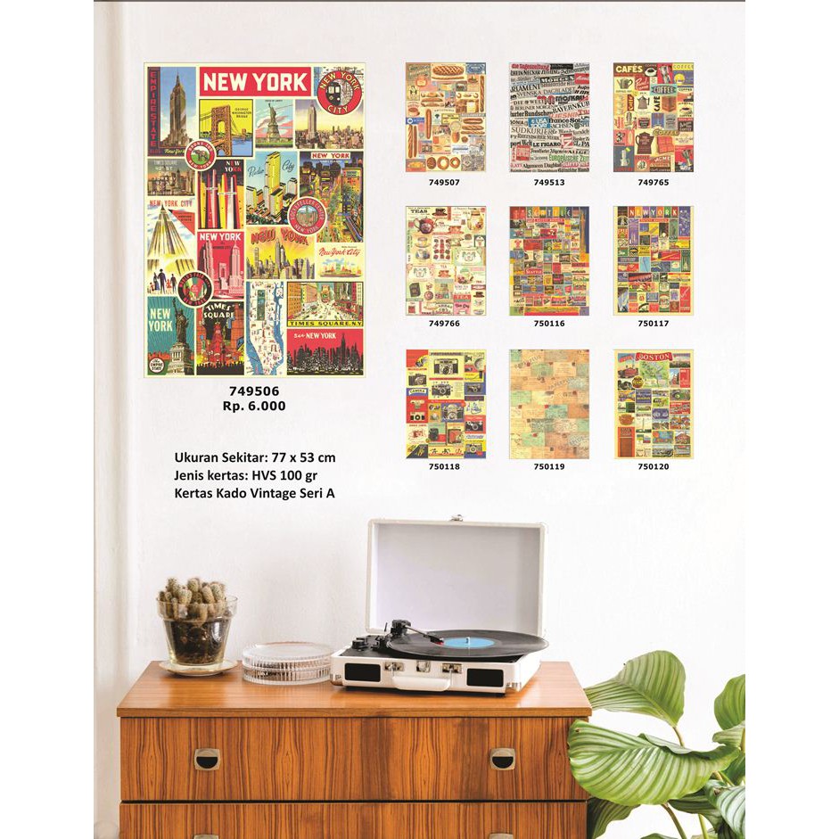

Kertas Kado Besar Vintage New York_Series