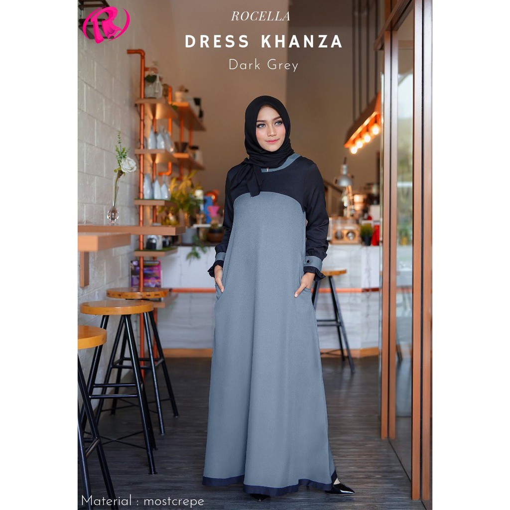 Dress Muslim Wanita Jumbo - Gamis Jumbo Terbaru 2021 - Dress Khanza Rocella