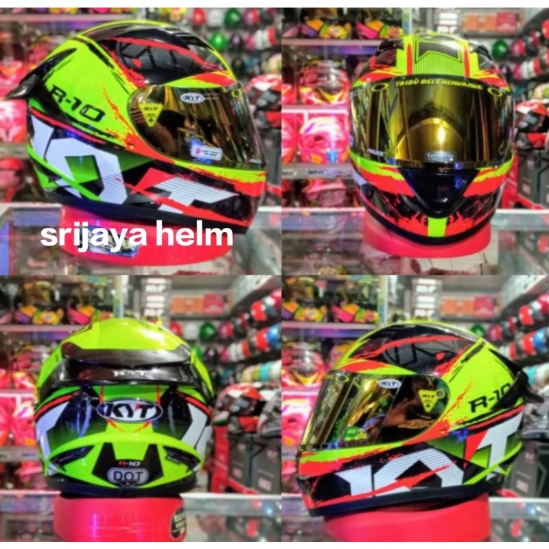 HELM KYT R10 PAKET GANTENG SERI 3 BLAK/RED ORIGINAL-Seri 2 pket yelow