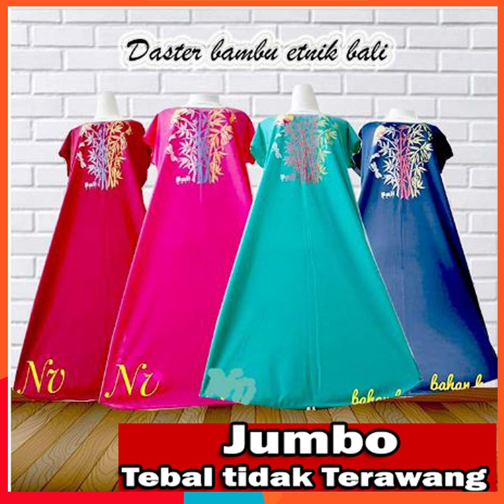Daster Bambu Bali JUMBO Lukis Bahan Rayon KAOS adem dan nyaman dipakai