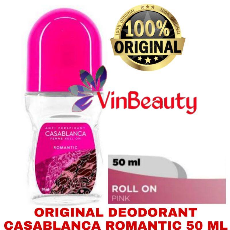 ORIGINAL DEODORANT ROLL ON CASABLANCA ROMANTIC 50 ML / FEMME ROLL ON DEODORAN