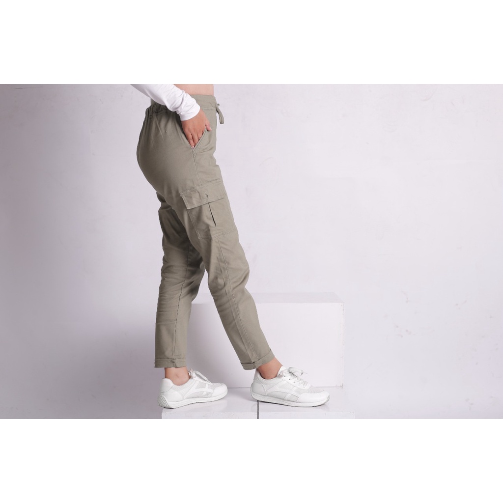 Celana baggy pants Kargo Wanita L.Co bahan kantor Wanita Baggy Pants